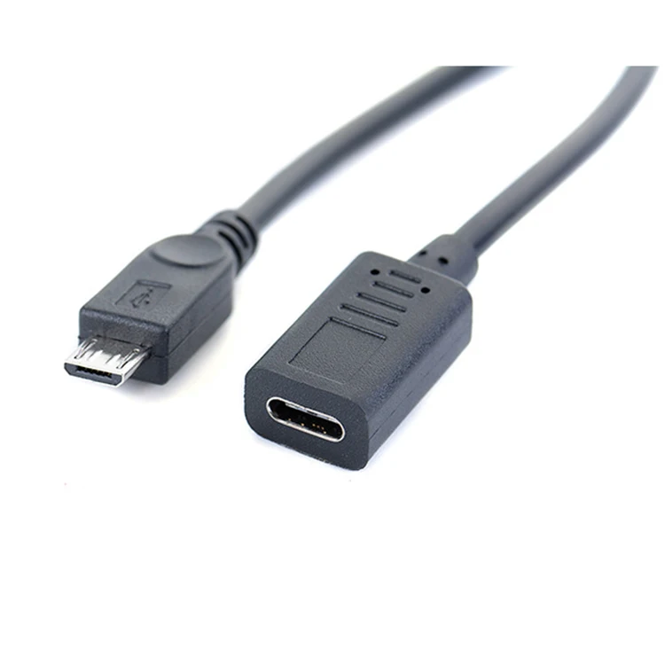 

5pcs/lot Hot New USB Type-c Female to Micro USB Male OTG Connector Cable Adapter Stock Extension Cable