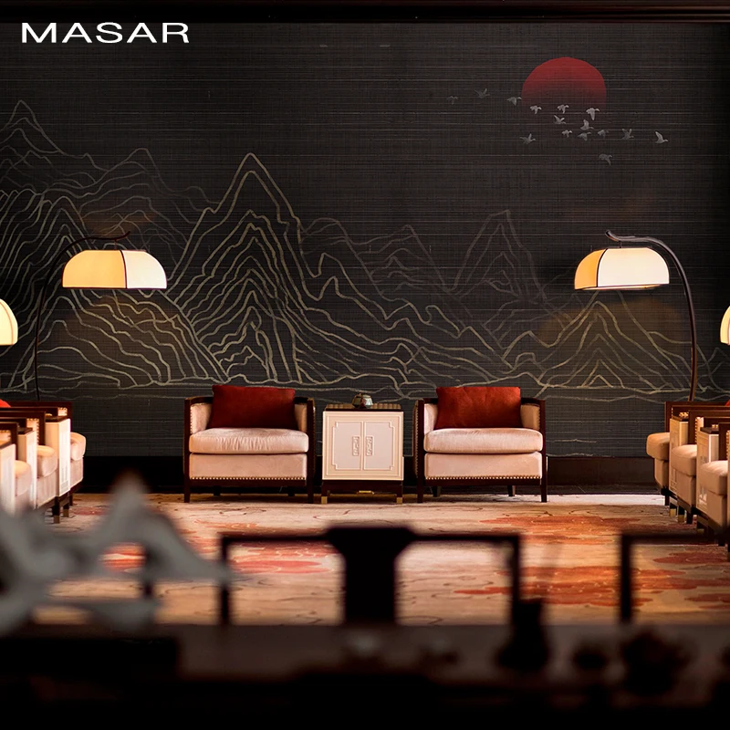 

MASAR Original art custom mural simple pure color wallpaper corridor sofa background wall environmental protection