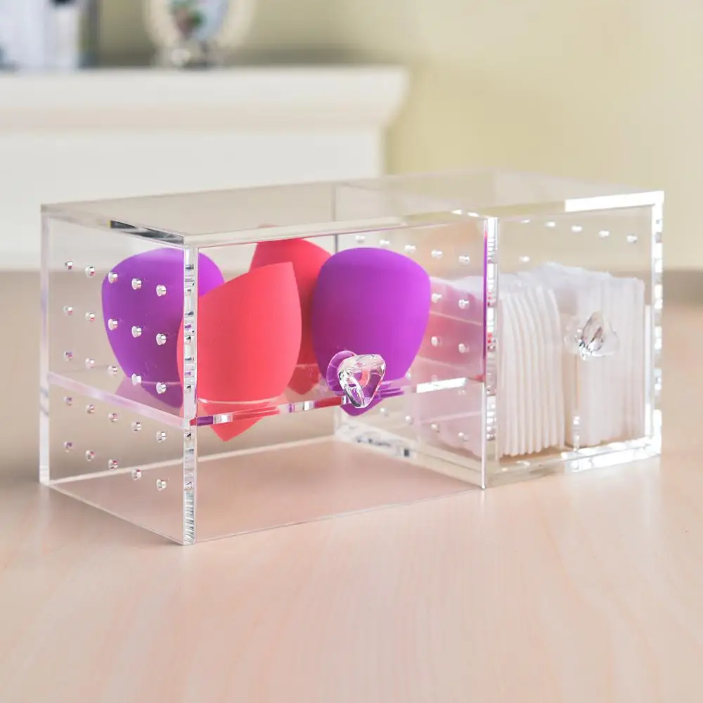 

Acrylic Makeup Sponge Holders Puff cotton pad Stand Egg Sponge Drying Holder Makeup organizer Storage Puff Cosmetic Organizer
