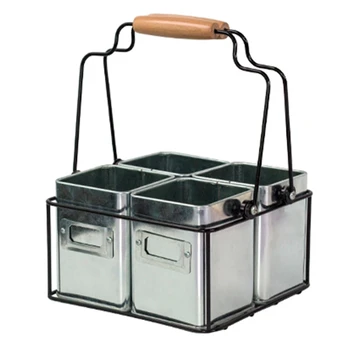 

Nordic Retro Style Independent Four Inner Barrel Kitchen Storage Cutlery Barrel Chopsticks Household Debris Gardening Tools Stor