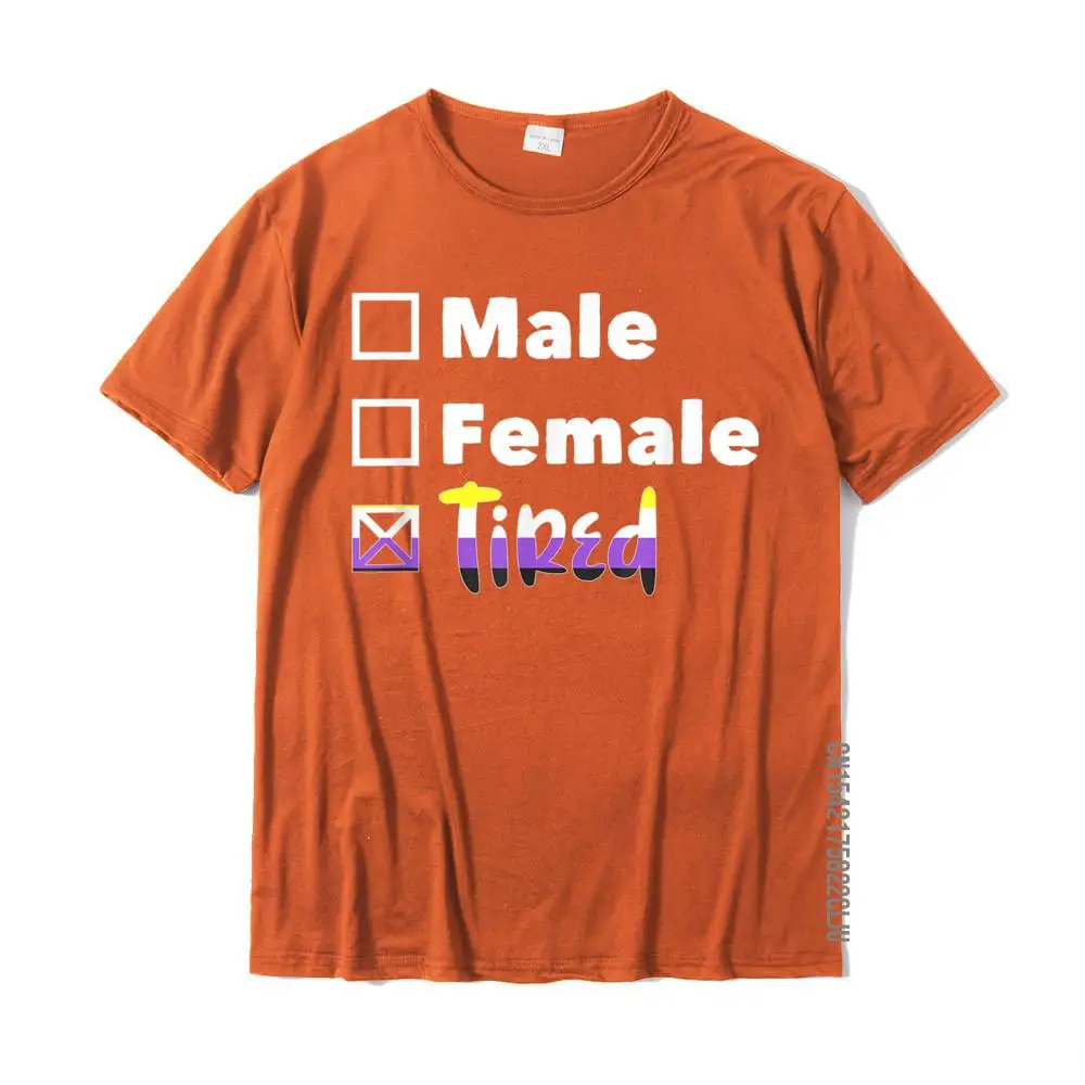 Family Slim Fit Short Sleeve comfortable Tshirts Pure Cotton Round Neck Men T Shirt Slim Fit Clothing Shirt NEW YEAR DAY Funny LGBT Pride Nonbinary Flag Non Binary T-Shirt__36810 orange