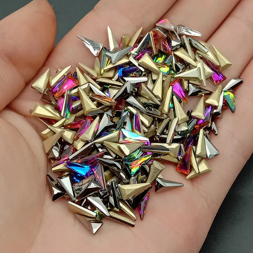 Различные формы с кристаллами Стразы 3D Nail Art Flatback Стразы для платья декоративные изделия 100/500 шт