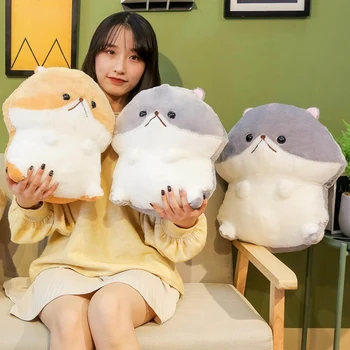 

1 pcs 33-43cm Lovely Cartoon Hamster Plush Toys Simulation Animal Mouse Doll Guinea Pig Large Pillow Children Girls Holiday Gift