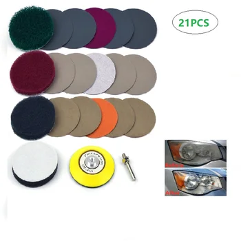 

Headlights Maintenance Kit Sanding Discs Mop Drill Adapter Polishing Rotary Tool