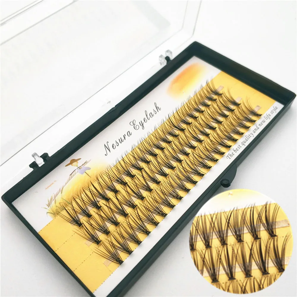 

MJS 60 Professional Makeup Single Eyelash Russian Roll 10D Cluster Eyelash Semi-finished Curl Fans Individual Eyelashes