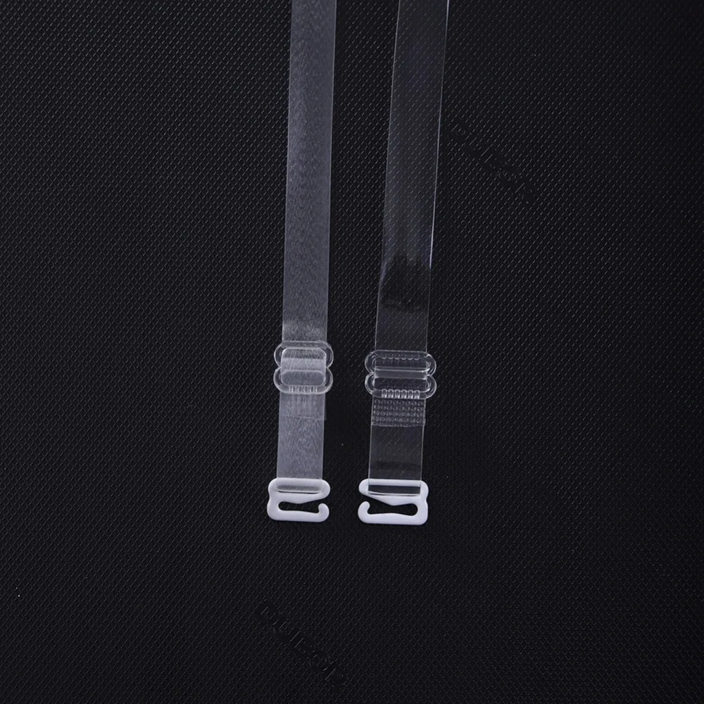 2 pcs Women's Adjustable Invisible Transparent Clear Bra Shoulder Strap TPU Bra Straps Invisible Detachable Metal Hook HOT