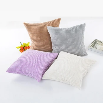 

2020 Nordic Cushion Cover Super-Soft Decor Striped Velvet Corduroy Decorative Cushion Covers For Sofa 45x45cm Decorative Pillows