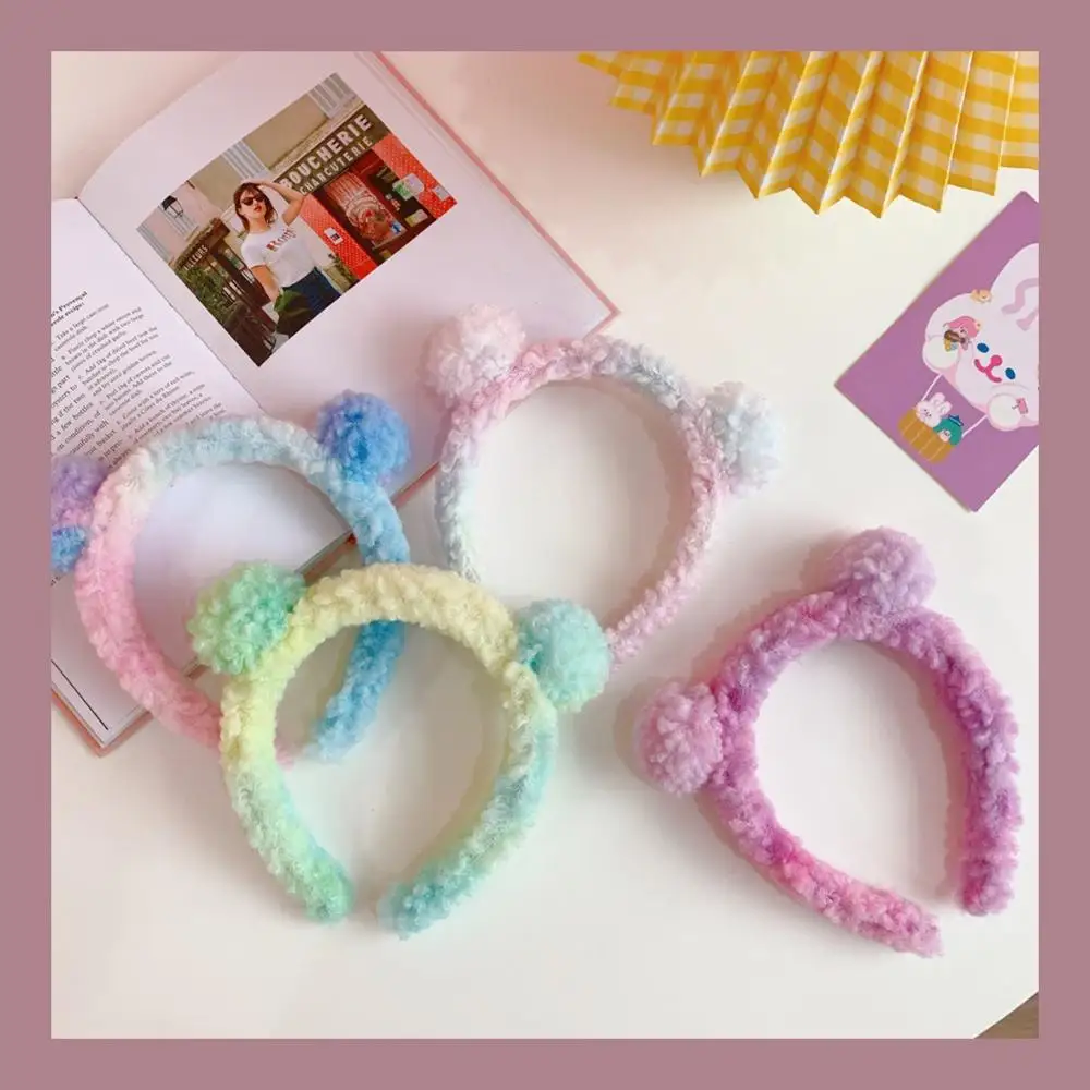

Candy Color Rabbit Fur Hairbands Winter Wide Top Knot Headbands For Women Girls Hair Hoop Bezel Hair Accessories Cute Headwear