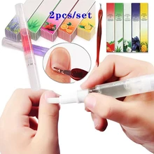 2 шт./компл. масла для ногтей ручка Уход за ногтями ручка 15 запах и удаляет мертвую кожу вилка щипцы толкатель триммер для удаления кутикулы жидкость для снятия лака для нейл-арта