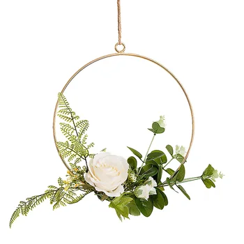 

Iron Hanging Flower Pot Decorative Swinging Flower Basket Wall Hanging Simulation Flower Pendant Home Decor Creative