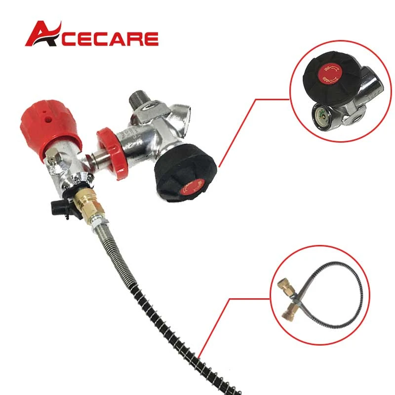 smoke and heat detector Acecare Scuba Tank Valve Scuba Filling Station M18*1.5 For Pcp Air Tank High Pressure Cylinder Refilling Tanks Pcp Air Rifle fire and carbon monoxide detector
