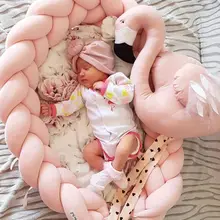 Хлопковая плетеная складная кроватка для младенца забор детский манеж переносная люлька Bionic съемный ручной забор Защитная кроватка