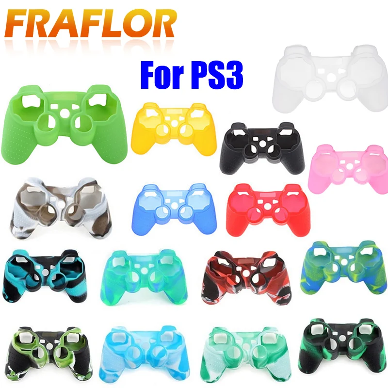 100 шт/партия чехол для playstadi3 PS3 контроллер Камуфляжный Противоскользящий защитный мягкий силиконовый резиновый чехол для кожи