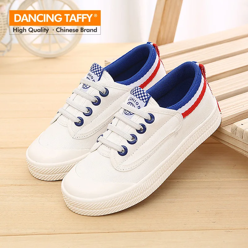 Новая Вулканизированная детская обувь белая парусиновая обувь Осенние Кроссовки для мальчика Девочка Франция футболки бразильского футбольного клуба спортивные плоские резиновые детские кроссовки