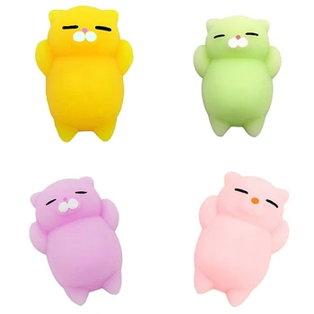 

1pcs 4.5cm Cute Cartoon Cat Toy Squeeze Toy Fashion Doll Novelty Stress Relief Venting Joking Decompression Funny