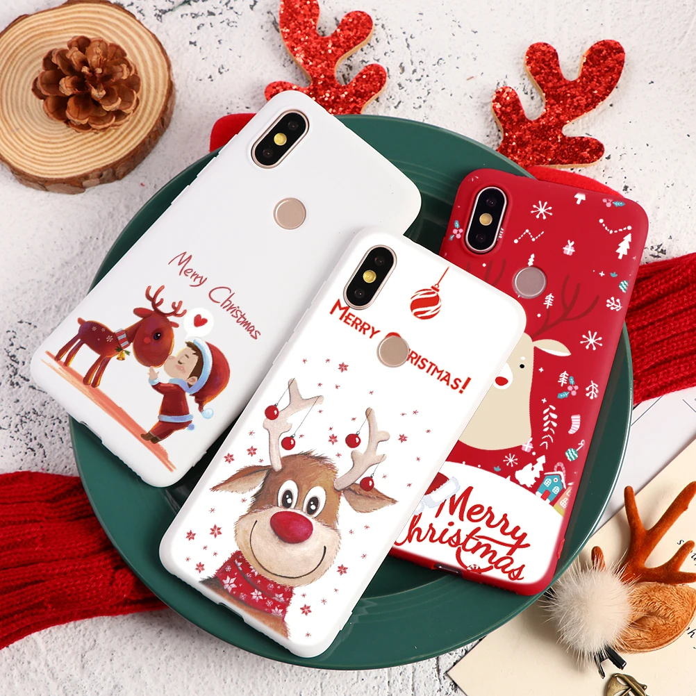 Рождественский мягкий чехол из ТПУ для Xiaomi Redmi Mi 8 9 SE CC9e CC9 Note 4X 5 5A 7 6 K20 Pro A2 Lite A1 6X 6A
