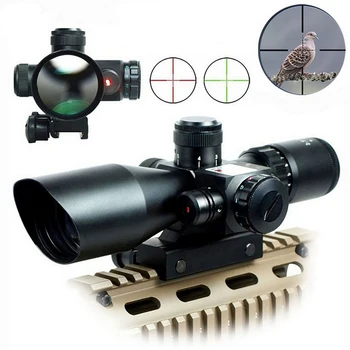 

2.5-10X40 Scope Sight Illuminated Riflescope red green Illuminated Tactical with Red Laser Scope Hunting Optics air gun Hunting