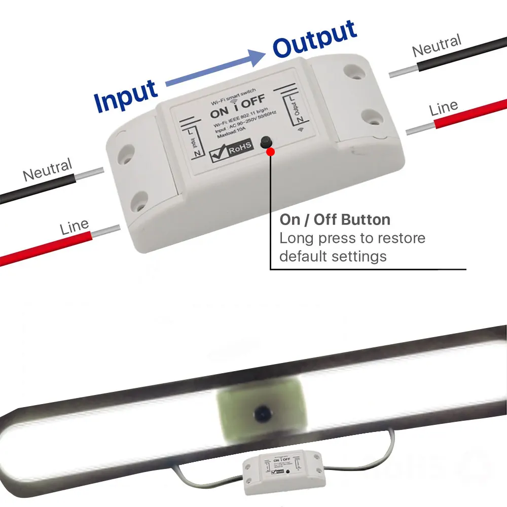 BenzoTronic - Relè controllo tapparelle Wi-Fi TUYA 220V 10A