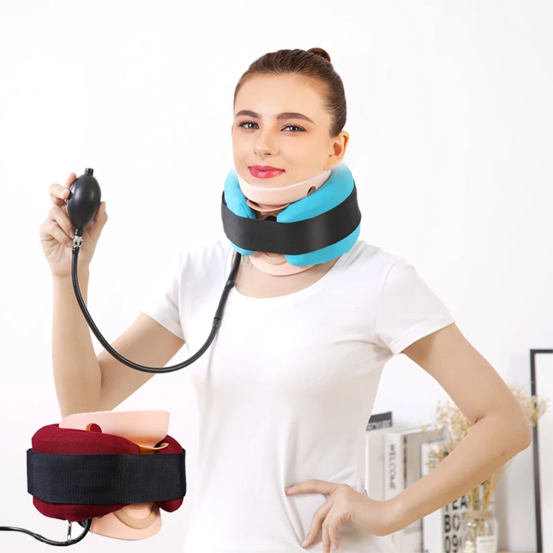 Adjustable Cervical Vertebra Tractor Detachable & Washable Neck Pain Relief Support Correst Neck Physiological Curvature