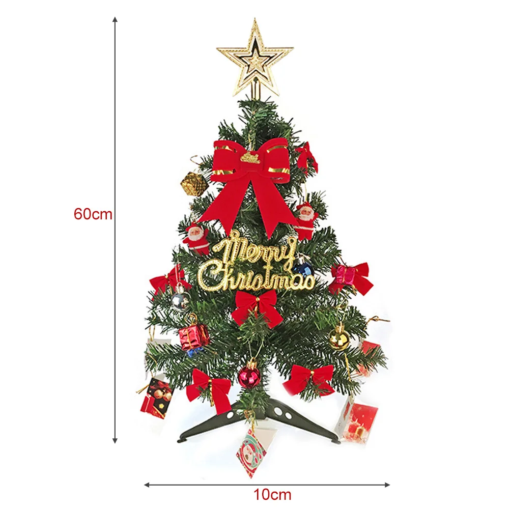 Рождественская елка искусственные елки с орнаментом 30/45/60 см Новогоднее украшение Семья рождественские украшения - Цвет: 60cm