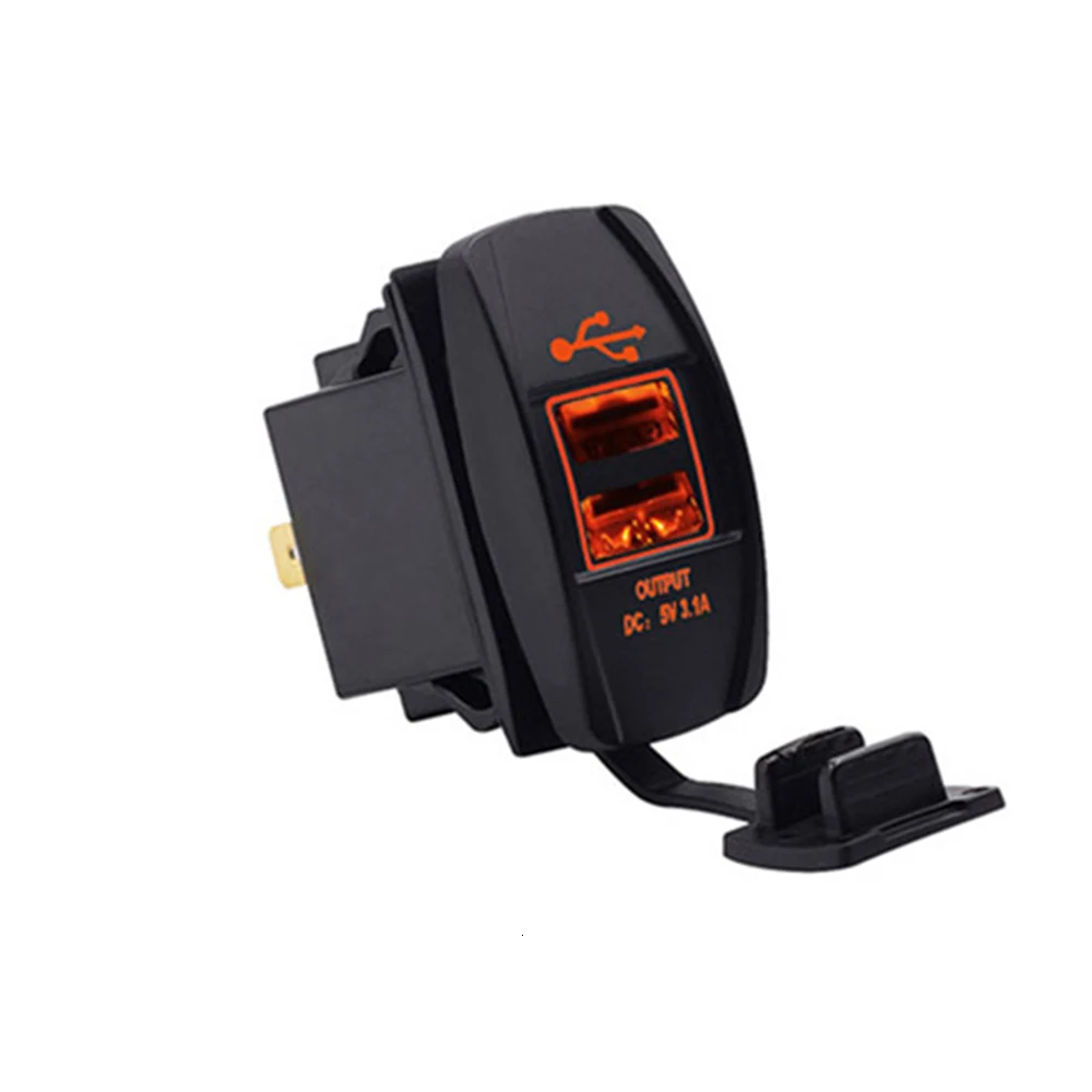 3.1A автомобильное зарядное устройство двойной usb зарядка ночник светодиодный дисплей Водонепроницаемый Автомобильный внутренний светодиодный светильник 12-24 В аксессуары 5 цветов