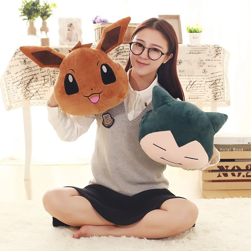 Takara Tomy Pokemon периферийный плюшевый джиггглибуф Chikorita Psyduck Eevee мягкая теплая подушка