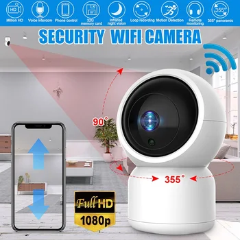 

Wireless Camera Monitor HD Voice/Motion Sensor Night Vision Portable Home Dome IP Camera WiFi Security Smart Surveillance Camera