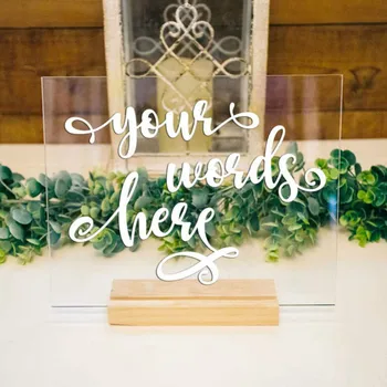 

Custom Clear Acrylic Sign for Wedding, Cards & Gifts Acrylic Wedding Signs with Stand,Custom Table Sign for Party or Wedding