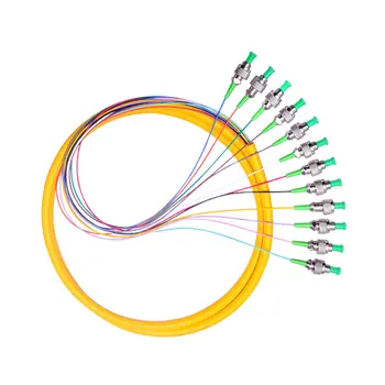 

12 cores FC APC fanout Fiber Optic Pigtail 1.5M SM simplex color bunchy pigtail