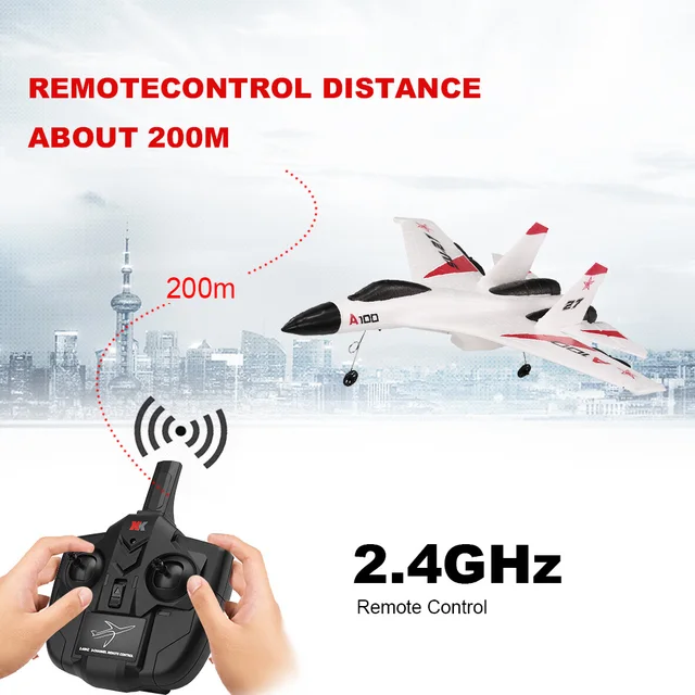 Wltoys XK A100 RC Plane 2.4G 340mm 3CH Airplane Fixed Wing Planes Outdoor RC Toys Flying Remote Control Plane Children Gift 4