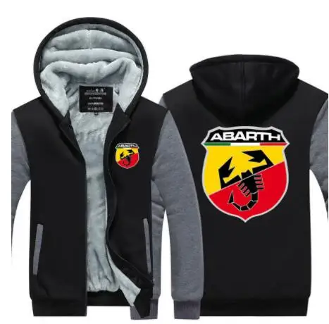 Новая модель Мужская куртка с логотипом автомобиля для Abarth пальто Зимняя Повседневная утолщенная толстовка на молнии модная одежда