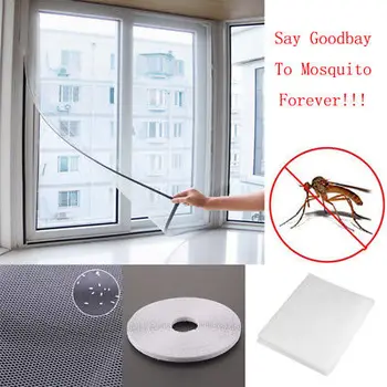 

Magnetic Window Mesh Door Curtain Snap Net Guard Mosquito Fly Bug Insect Screen Hook & Loop fastener Flyscreen Sheer Curtain