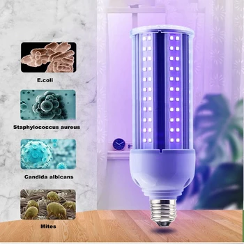 

DHL UVC Ultraviolet UV Light E27 Tube Bulb Disinfection Lamp Sterilization Mites Germicidal 99% Antibacterial Rate Purifies