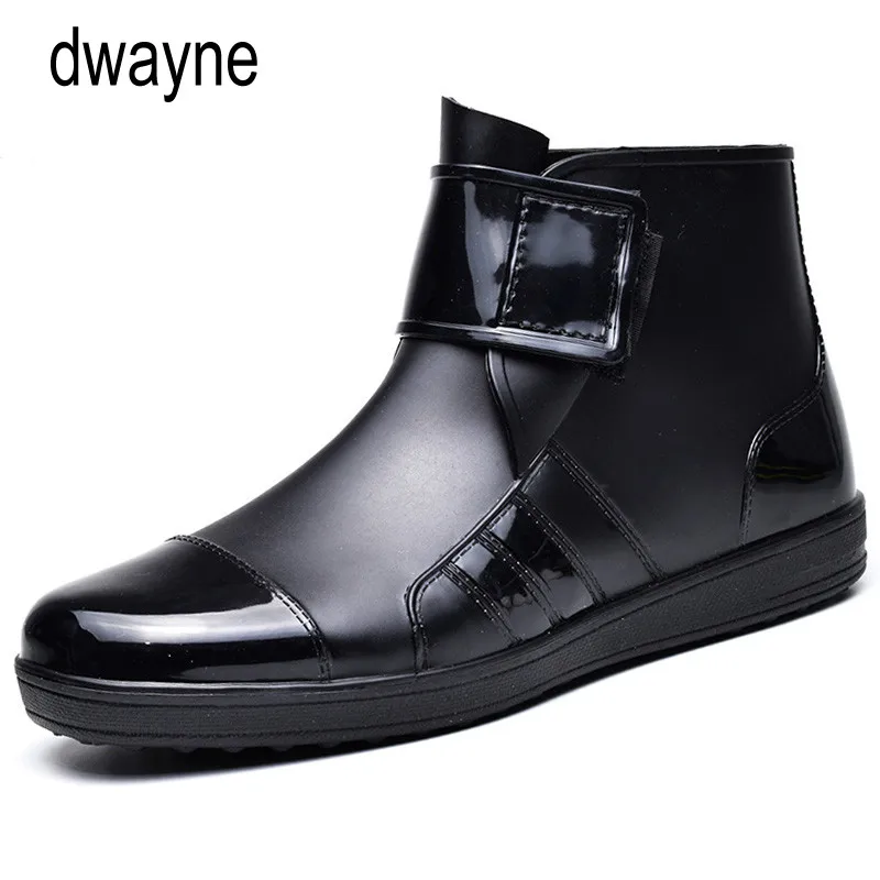 Men Pvc Rain Boots Ankle Waterproof Shoes Water Shoes Male Botas Rubber