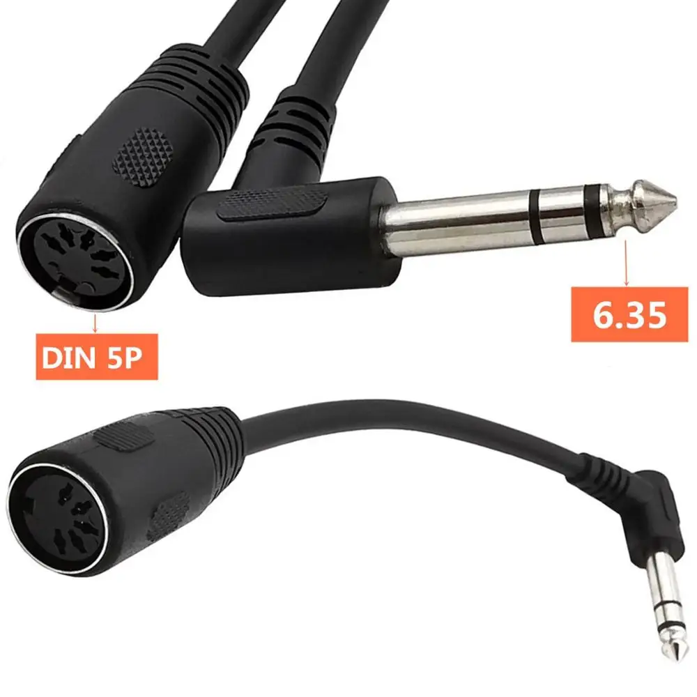 Cavo Adattatore Splitter GINTOOYUN – 6,35 Mm Jack Maschio A 3,5 Mm E RCA Maschio, A 90 Gradi, Lunghezza 1,5 Ft, Per Audio
