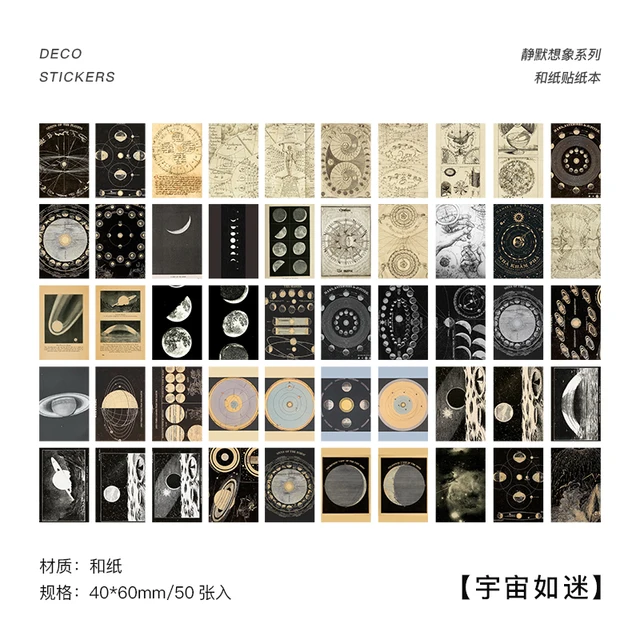 Warm 366pcs Of Van Gogh Color Multi-Style Plant Kraft Paper Diary Stickers Aesthetics Bullet Journal Art Supplies Material Paper 7