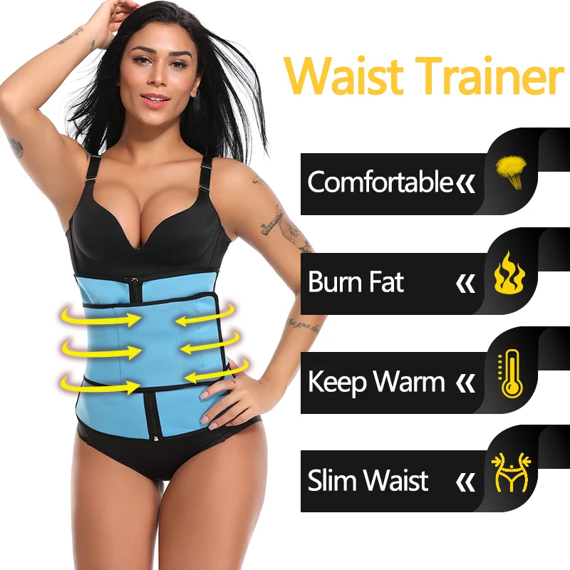 VASLANDA Neoprene Sauna Sweat Waist Cincher Slimming Belt Body Shaper Abdominal Trimmer Shapewear Cintas Modeladora Corsets
