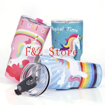

30 oz Cartoon Unicorn Mug Thermos Bottle Stainless Steel Vacuum Flask Coffee Cup For Car Travel Insulated Tumbler Water Bottles