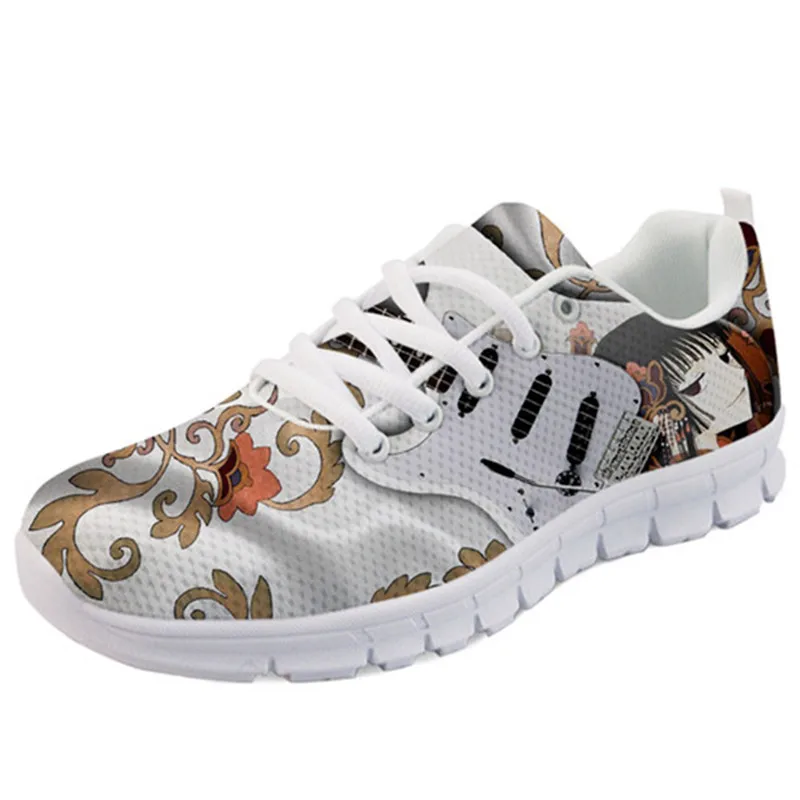 ELVISWORDS/мужская повседневная обувь Кроссовки из сетчатого материала с принтом нот