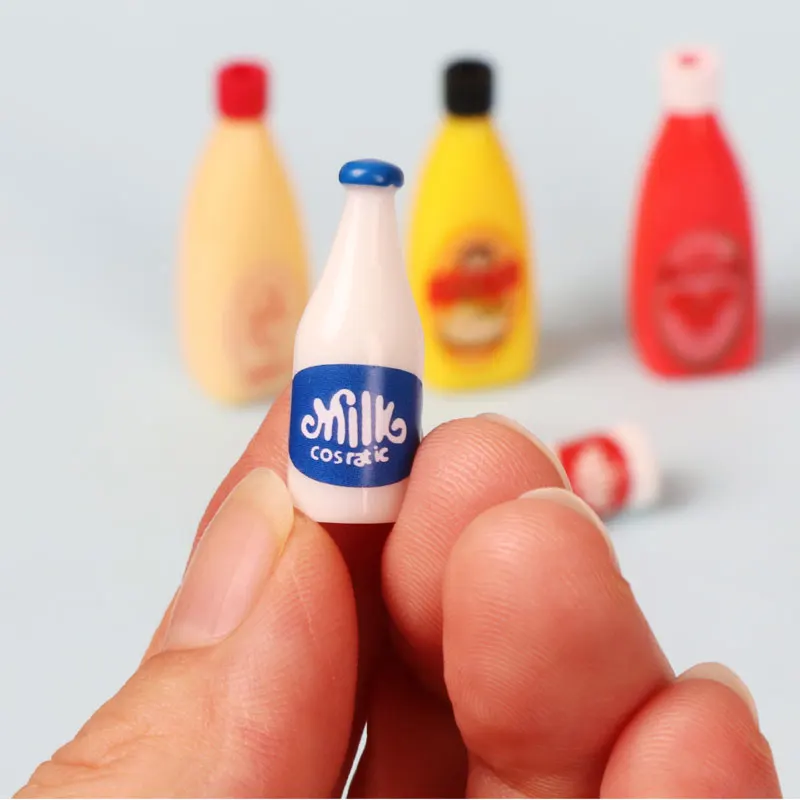 1/12 Miniature Dollhouse Accessoreis Mini Wine Bottle Sake Milk Drinks Food Furniture Model Toys For Barbies House Doll House 4