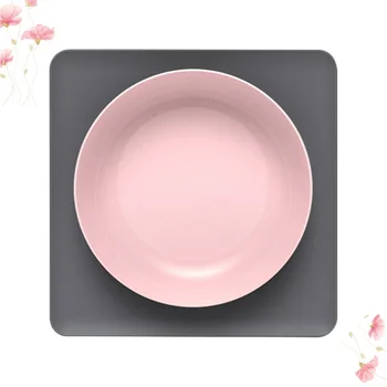 

Pet Feeding Bowl Non-slip Placemat Sucker Dog Bowl Pet Feeder Creative Food Water Bowl Slicone Bowl (Pink)