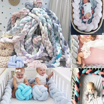 

NEW FASHION Soft Knot Plush Pillow Toy for Baby Sleeping Baby Bedding Sheets Decorative Braided Crib Bumper Knot Pillow Cushion