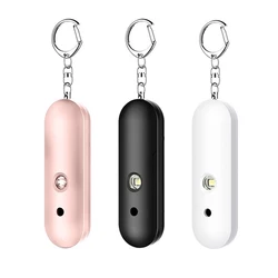 Porte clés d'auto défense pour femmes, Double klaxon ABS, LED 130db, pour alarme, Signal de chasseur, Auto défense pour filles âgées 