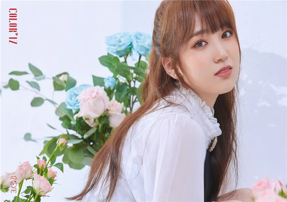 Kpop Iz One Izone Color Iz La Vie En Rose Album White Coated Paper Poster Photo Pictures Fans Collection Series 2 Wall Stickers Aliexpress
