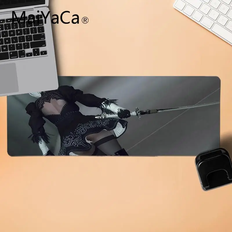 MaiYaCa Красивая аниме девушка Катана Фантастическое искусство большой коврик для мыши ПК компьютерный коврик резиновая мышь прочный коврик для мыши на стол