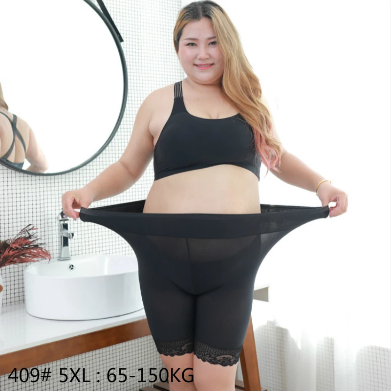 MAX 150KG Plus Size High Elastic Gloss Pants anti Chafing Legs for Larger Pants Safety Short Pants Women safety shorts safety pants
