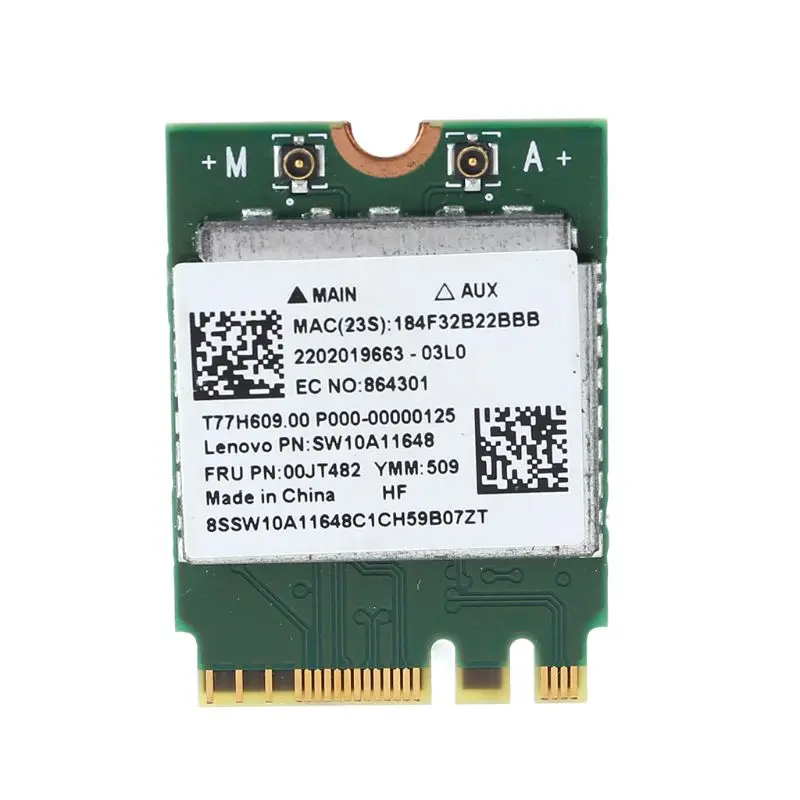 RTL8821AE M.2 802.11AC WiFi адаптер карта беспроводная Netowrk карта для ноутбука lenovo