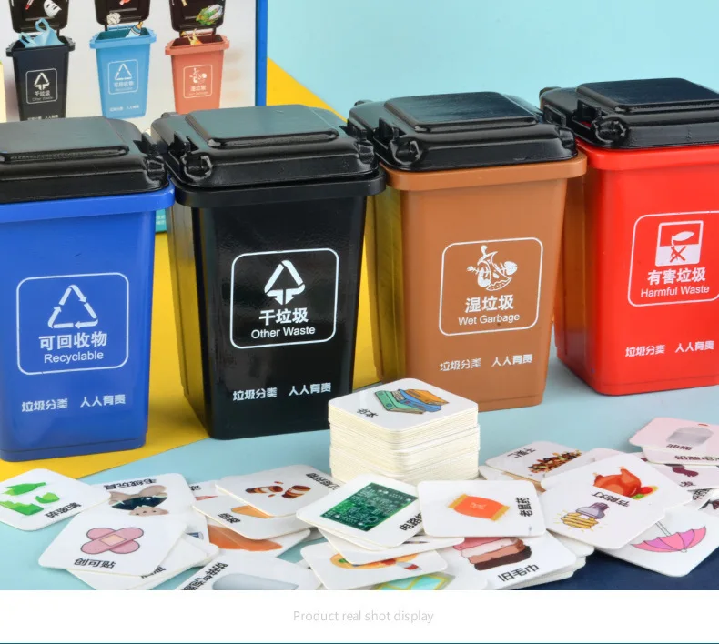 

Desktop Trash Bin Puzzle Toy Science Creative Garbage Compartmental Game Props Children Men And Women Early Education Toy