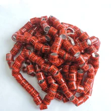 Красные кольца для голубей птица кольцо 100 шт