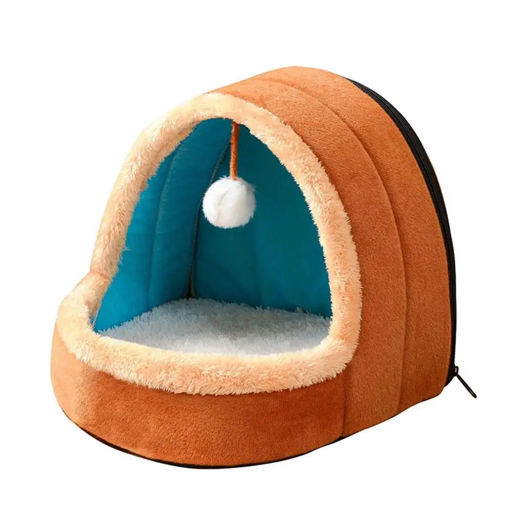 HobbyLane мини Ger Форма теплый питомец плюшевое гнездо палатка с шаром Haning для кошек собак маленький хлопковый чучел маленький домик для кошек